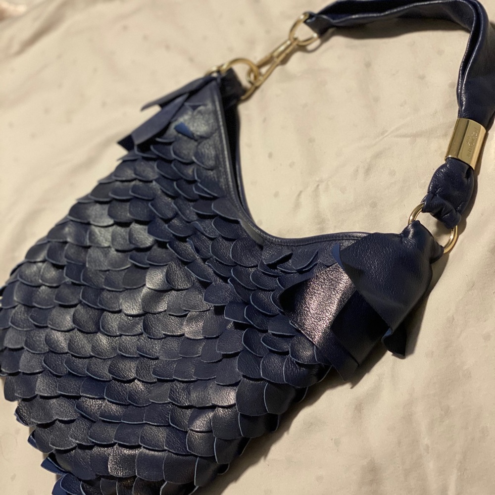 Yves Saint Laurent  handbag navy and gold